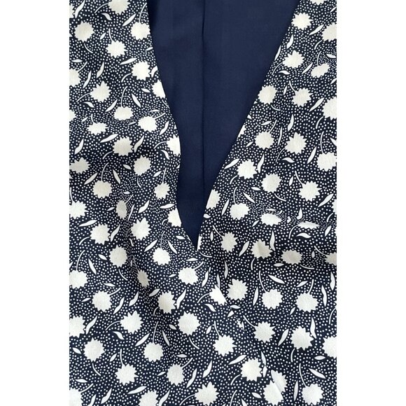 Urban Outfitters Floral Wrap Dress Navy White Womens Sz‎ Small Ruffle Sleeves - Picture 11 of 13